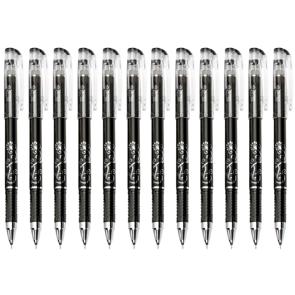 

12pcs Erasable Gel Pens Plastic Ballpoint Pens Fine Tip Design Rewritable Stationery Supplies for Kids