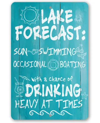 Metal Sign - Lake Forecast - Durable Metal Sign - 8