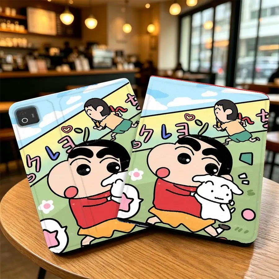 Forest S-Shin-C-Chan Case for Xiaomi Redmi Pad SE K Pad 8.8 9.7 12.4 Inch Pad 6s Pro 7 Ultra Pad 5 6 7 8 Pro with Pencil Slot