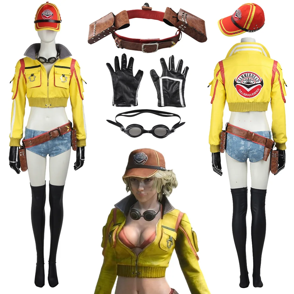 Cindy Aurum Cosplay Fantasy Women Outfits Anime Game Final Cosplay Fantasy 15 Costume Hat Glasses Suits Halloween Party Outfits