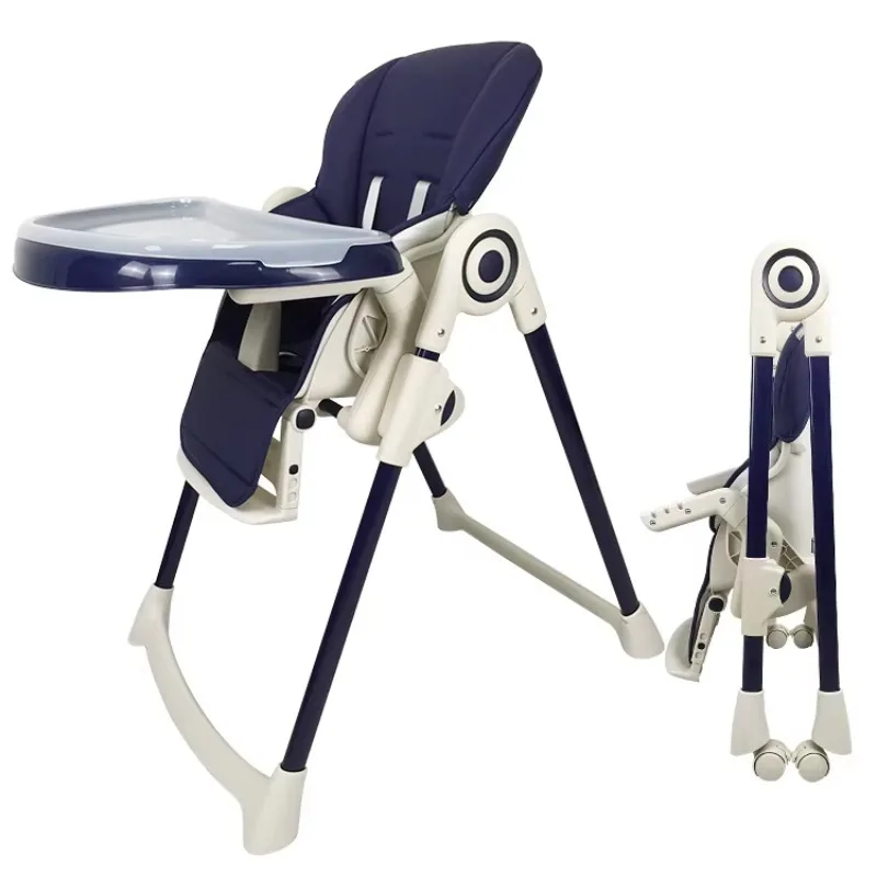 

Modern Multifunctional Baby High Chair Foldable Plastic Feeding/Eating Chair with Metal for Kids' Dining Chair