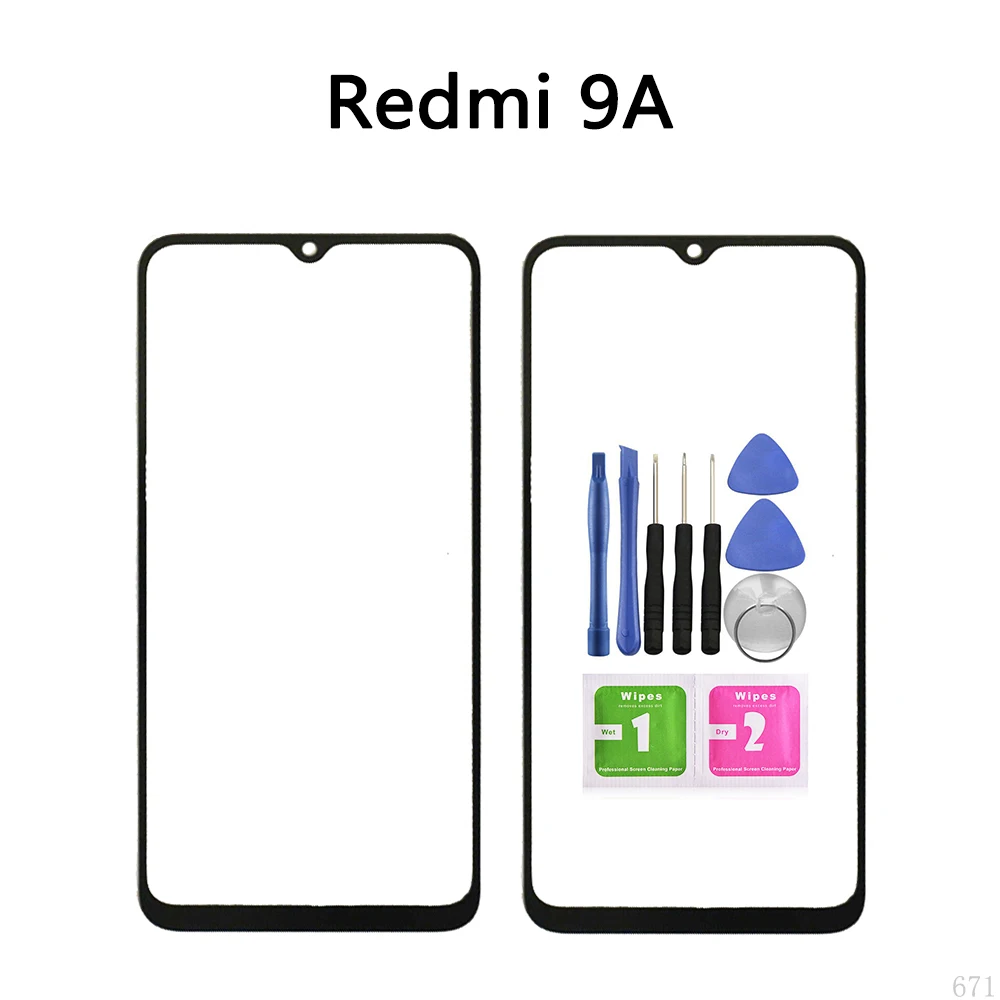 Xiaomi Redmi  9A Touch Screen Panel LCD Display Screen Front Touch Cover Outer Glass Lens Without OCA