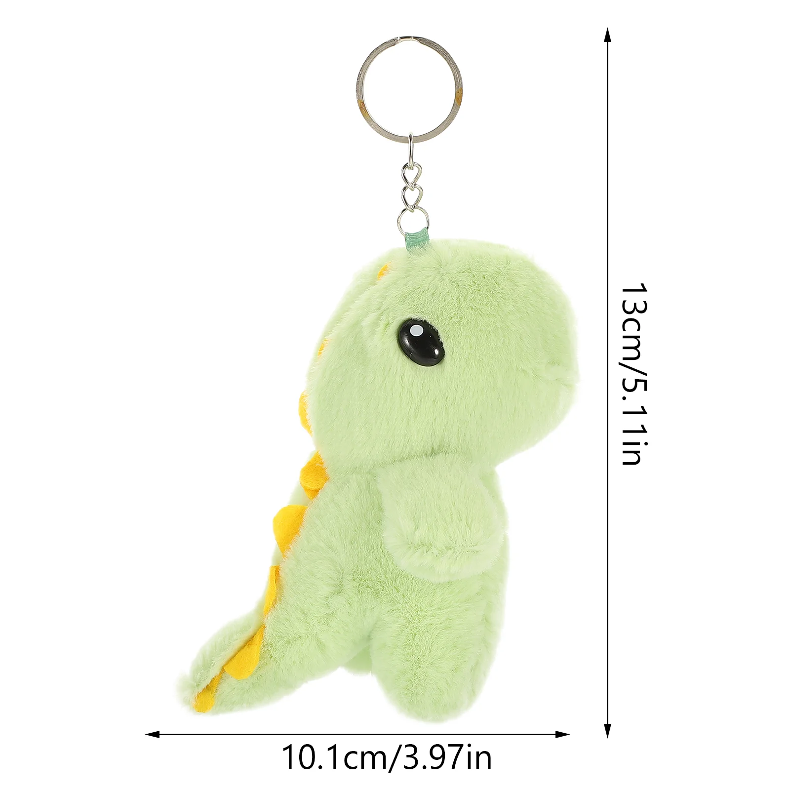 Dinosaurier-Plüsch-Schlüsselanhänger, 12 cm, flacher grüner Cartoon-Dinosaurier-Schlüsselanhänger, niedlicher Taschenanhänger, einzigartiges Design, perfekte Geschenkauswahl