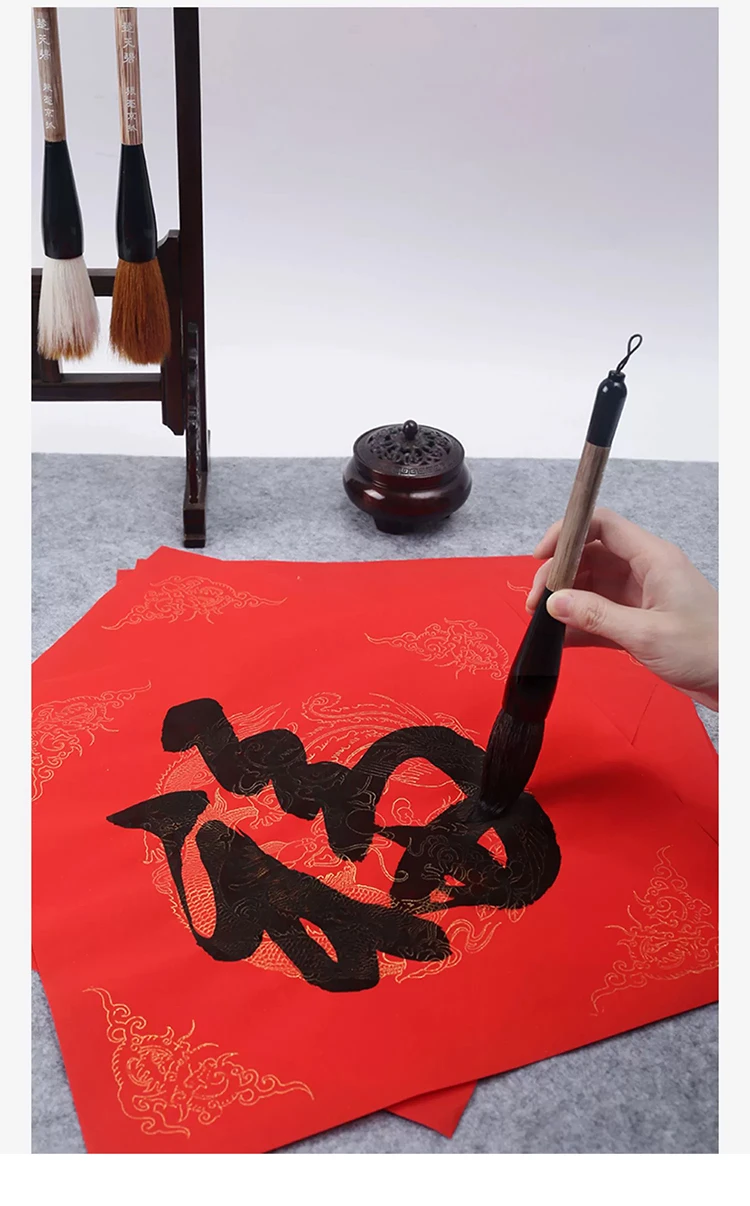 Chinesische Malerei Pinsel Anfänger Kalligraphie Zeichnung Bambus Stift Vorhang Filz Reis Papier Set Landschaft Zeichnung Schreiben Kunst Versorgung – Detail 27