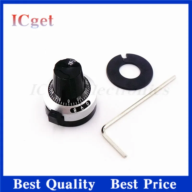 1PCS 3590S 6.35mm scale knob potentiometer knob equipped with multi-turn potentiometer