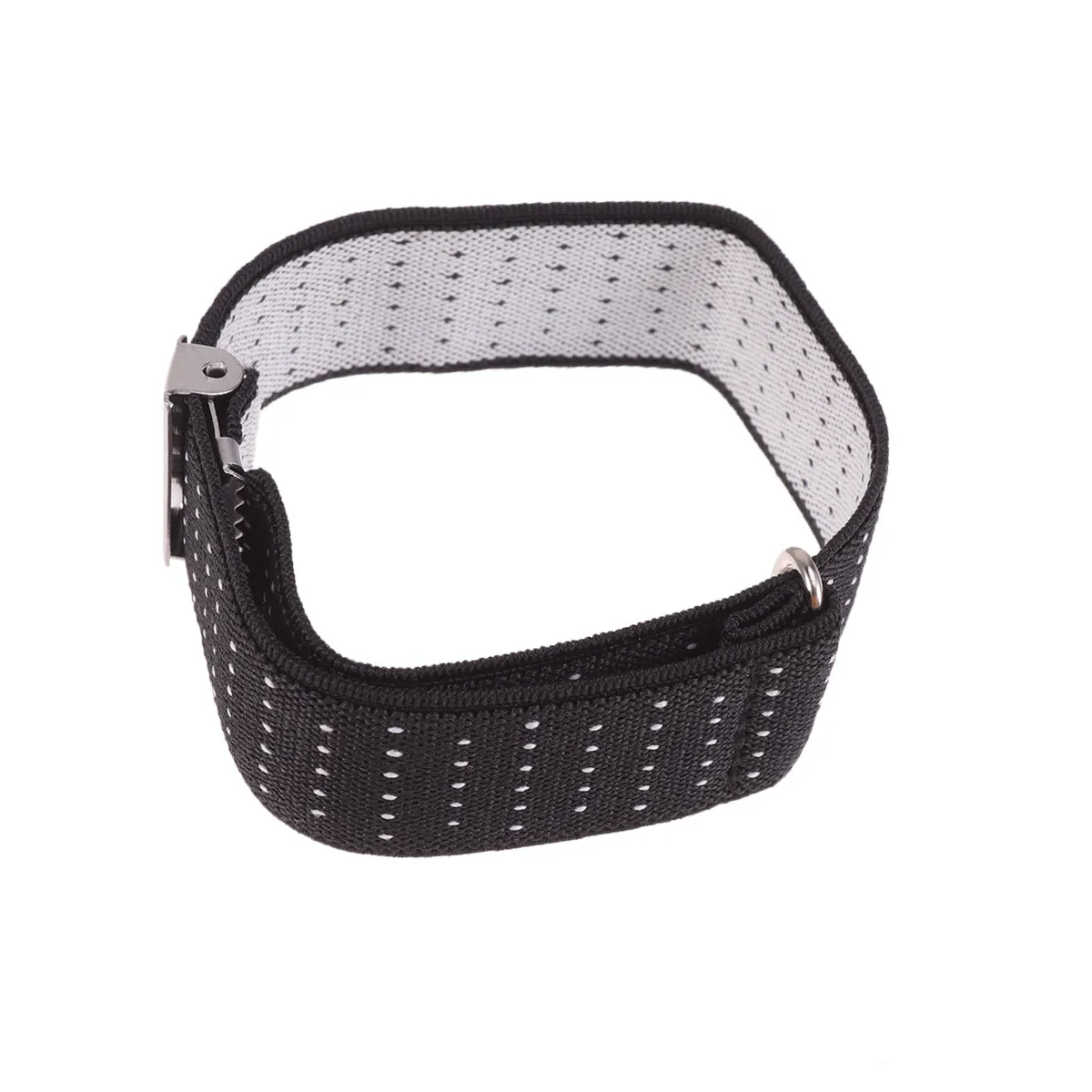 1Pair Shirt Armband Non Adjustable Chinlon Premium Material Strong Clip Shirt Stay Belt Unisex Office Night Use Black White Dot