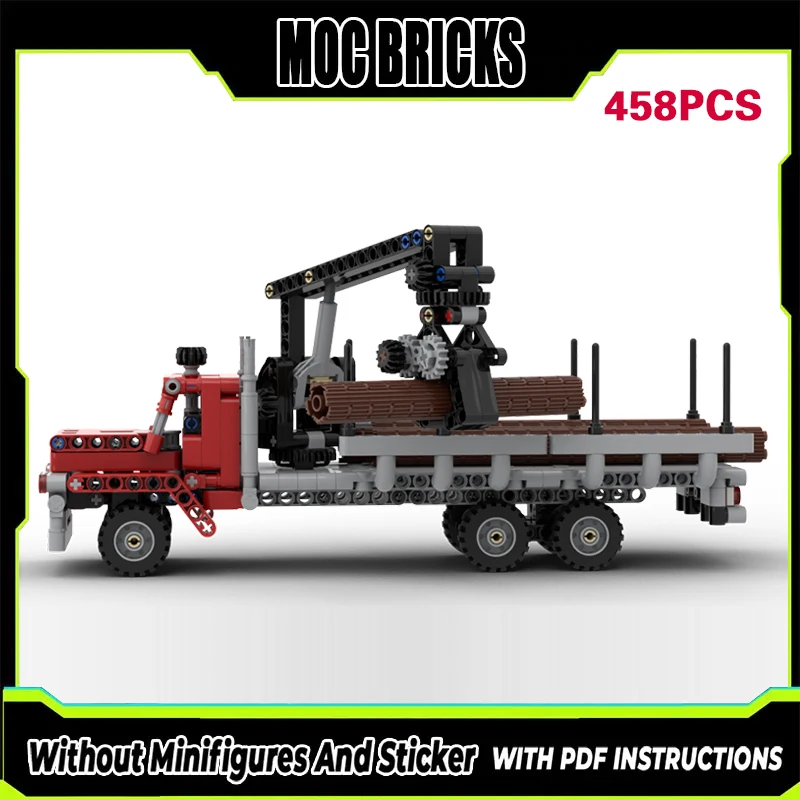 

City Car Model MOC Building Bricks Classic City Old Log Truck Modular Technology Gifts Holiday Assemble Children Toys Suit