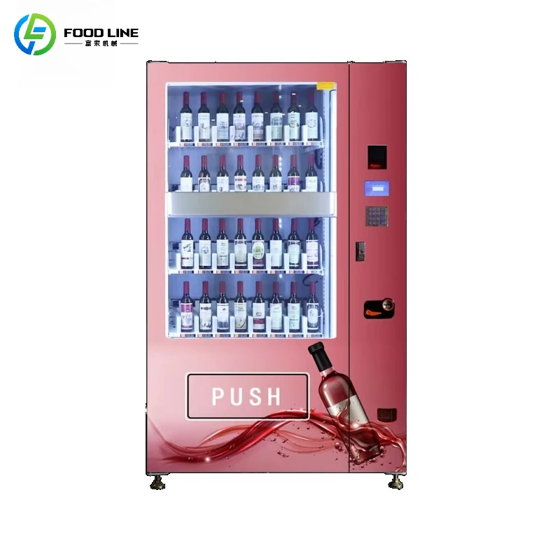 

Торговый автомат для пива, шампанского и красного вина с лифтом, большой вместимостью и защитой от повреждений, на заказ