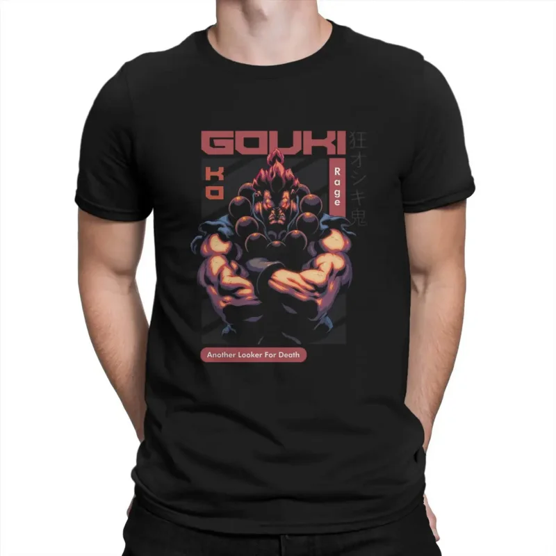 Y2K street fighters man tshirt Akuma individuality T shirt original streetwear new trend