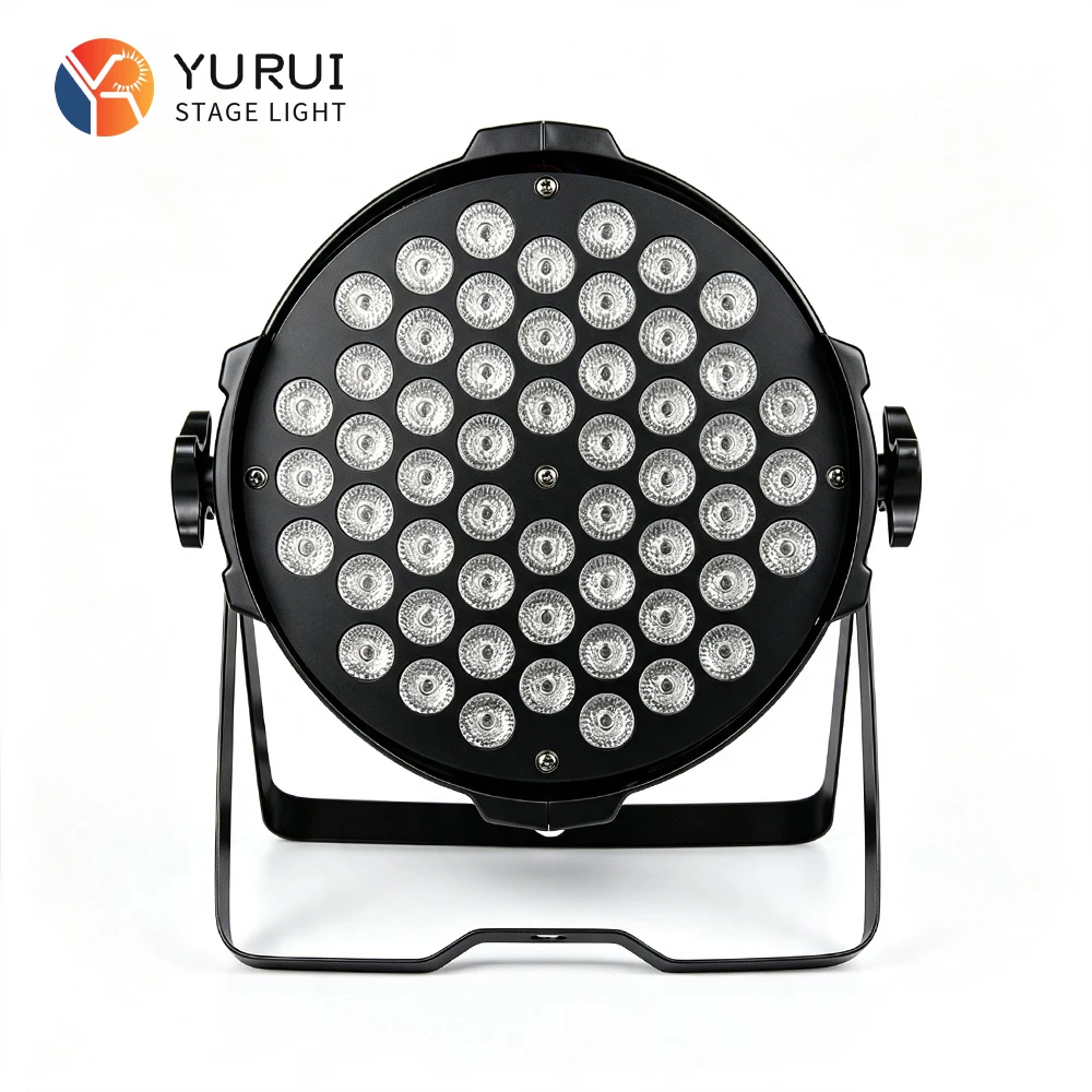 6PCS 100W Aluminum Stage Par Light with 54 (3-IN-1 RGB) LEDs, 3-pin Connectors