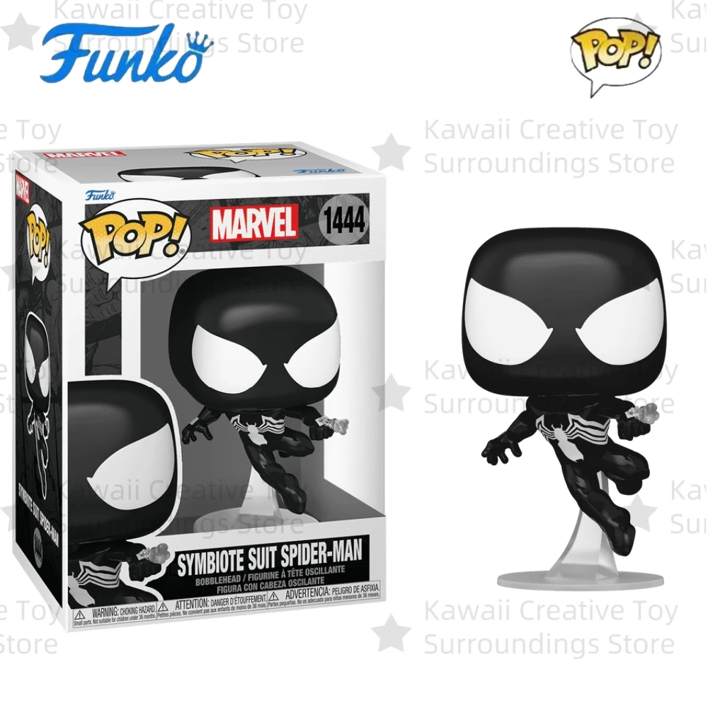 ¡Marvel pop! Symbiote Suit Spider-Man 1444 figura de vinilo Funko 4 pulgadas coleccionable edición limitada modelo juguete regalo de cumpleaños