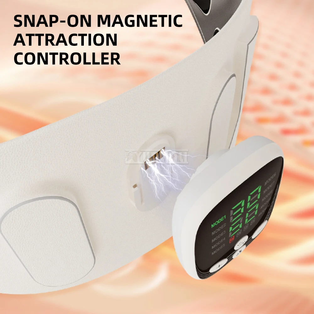 EMS حزام تدليك الخصر نبض مزدوج تغطية كاملة الاهتزاز خاص تشكيل البطن حزام الاحترار للتعرق