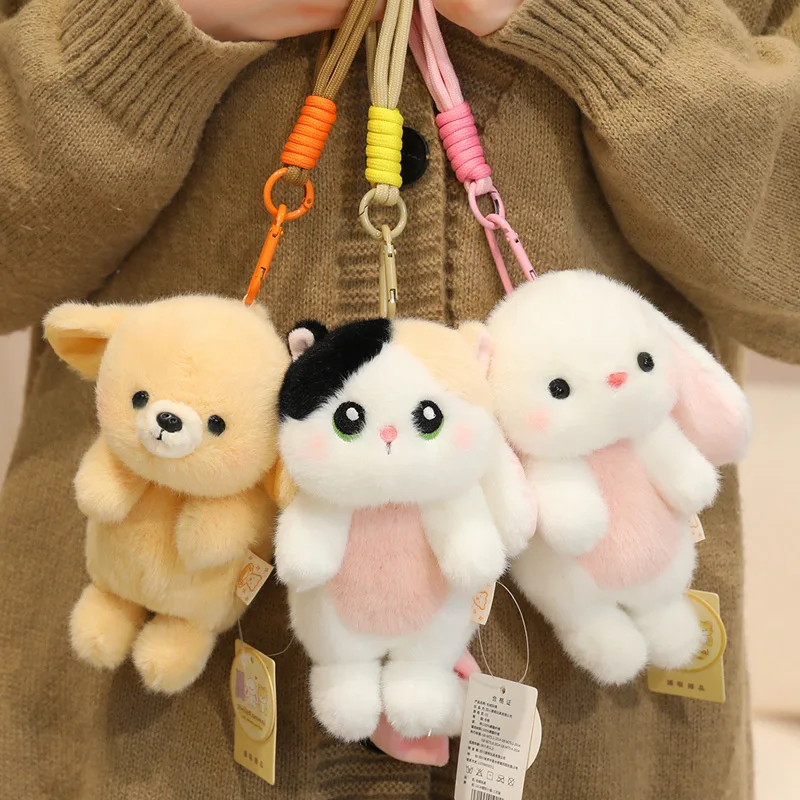 

New Cute 18cm Plush Companion Doll Rabbit Elephant Stuffed Animal Pillow Plush Bear Animal Pendant Plush Toy Sleeping Gift