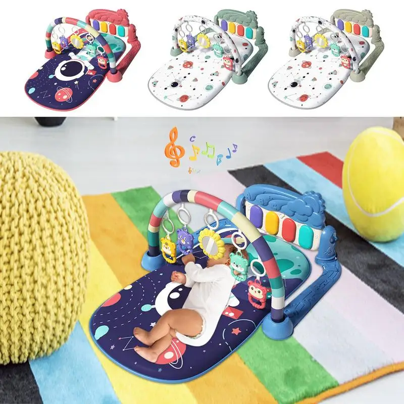 Baby Music Rack Play Mat Crawling Blanket Infant Playmat Early Education Crawling Game Toy For Newborn Gifts