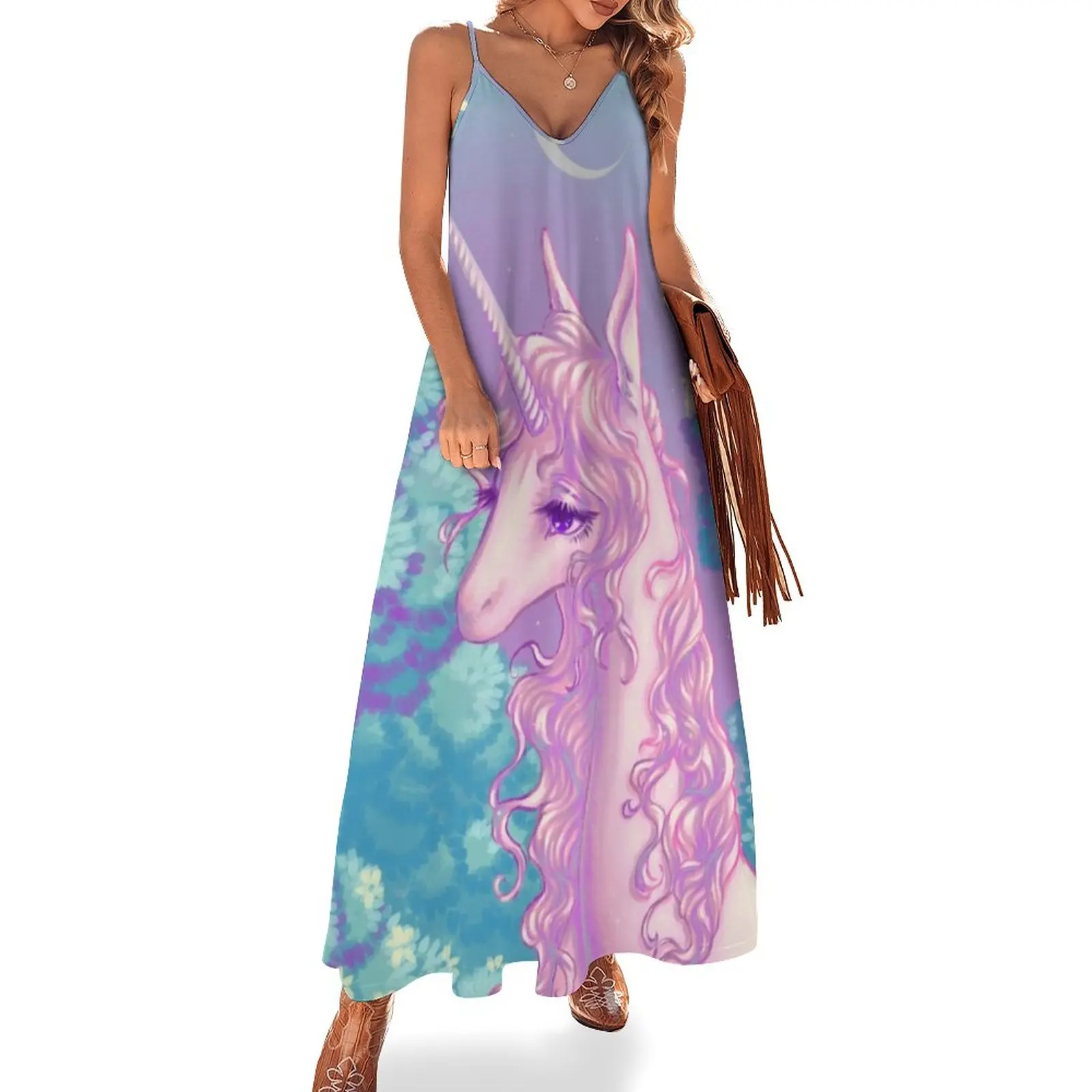 

The Last Unicorn’s Forest Sleeveless Dress women long dresses wedding guest dress 2023 Party dresses Women dresses summer