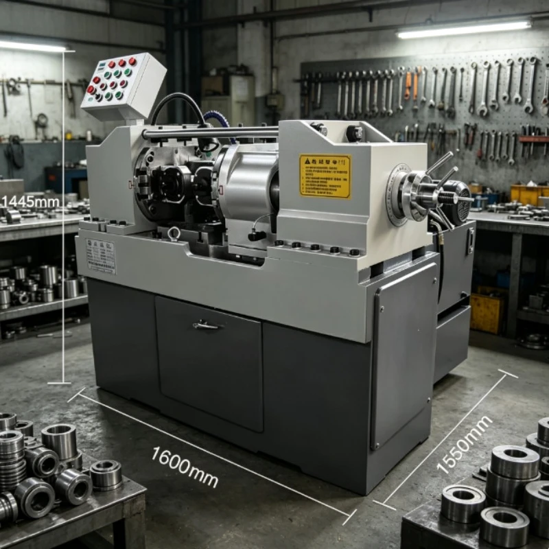 Two Roller Thread Rolling Machine Horizontal Thread Forming Equipment For Making Stud Bolt Stainless Steel Thread Parts