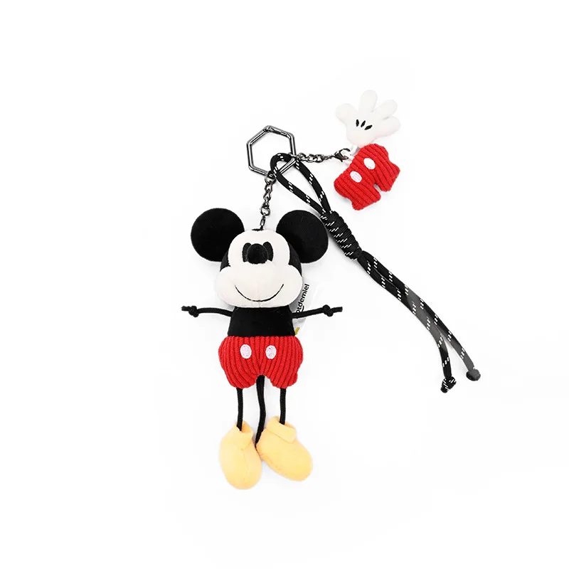 Jouets en peluche Disney originaux, Mickey, porte-clés Minnie, Donald Duck, mignon pendentif, sac à dos, Kawaii, cadeaux de vacances