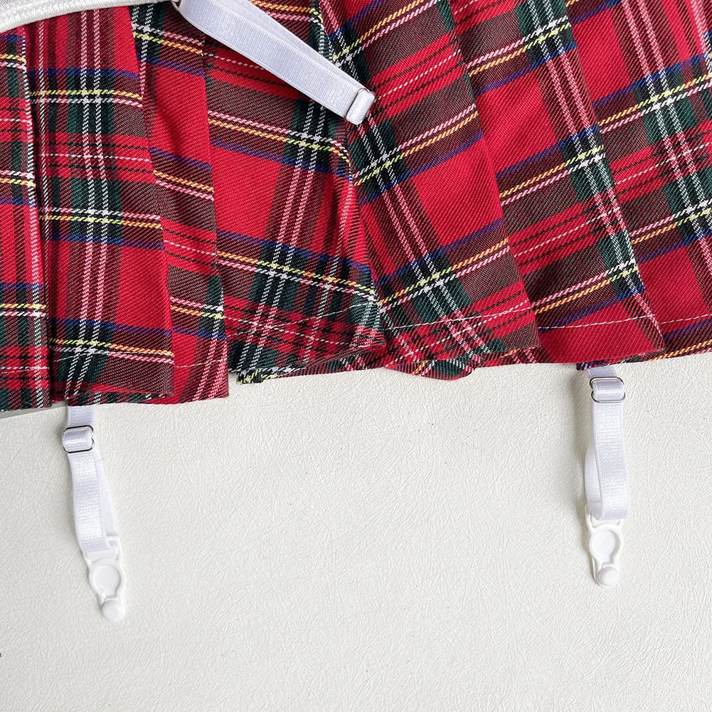 

Нижнее белье, женские пижамы, осенний клубный повседневный женский праздничный домашний клетчатый костюм для ролевых игр, длинный весенний костюм без рукавов, хит продаж