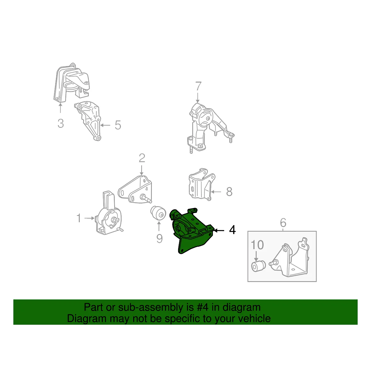 ラバーエンジンブラケット12372-0d110,toyotaカローラ用自動サプライ