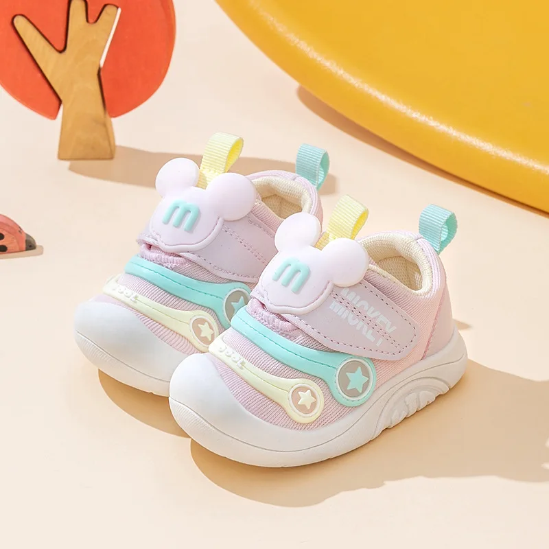

Disney Mickey Mouse Minnie Spring and Autumn New Children's Casual Shoes Baby Toddler Shoes Boys and Girls Non-slip Cartoon Baby