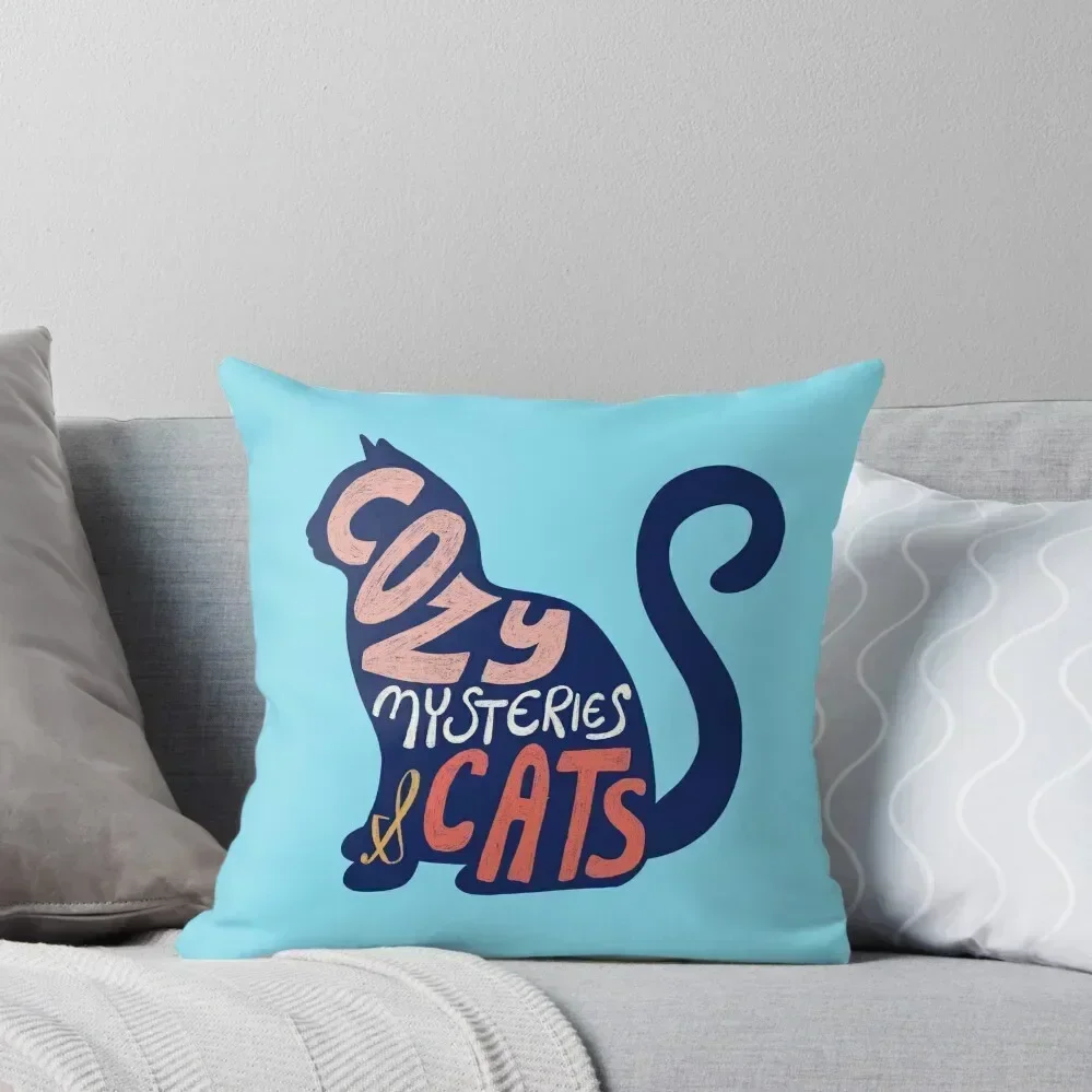 

Cozy Mysteries & Cats Throw Pillow Rectangular Cushion Cover Decorative Cushion Cover pillowcases for sofa cushions pillow