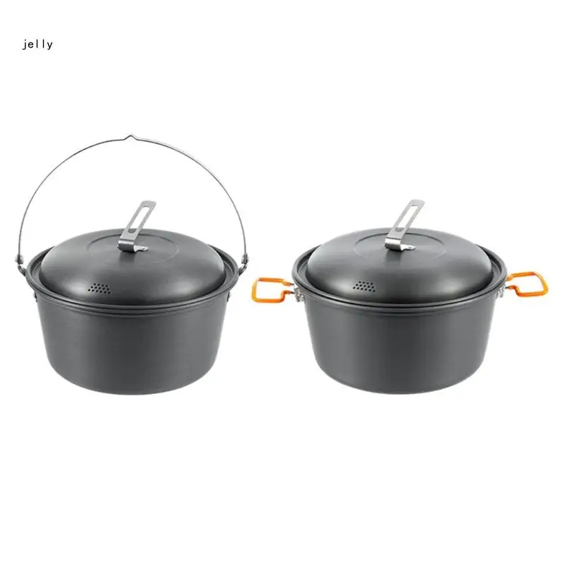 

Aluminum Outdoor Camping Pots 4.5L Large Capacity Multifunctional Cooking Pots 448C