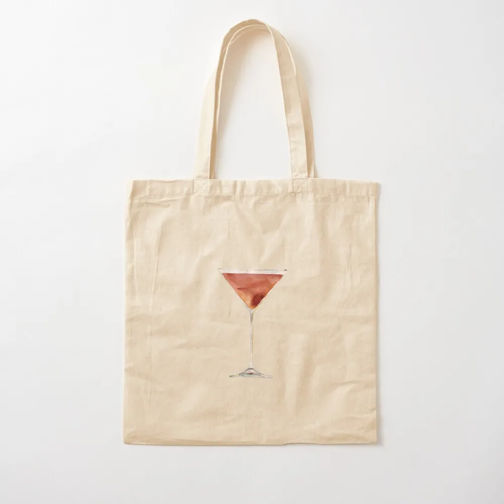 

Watercolor hand drawn sketch illustration of manhattan cocktail Tote Bag bags for women Candy bags Canvas Tote Bag