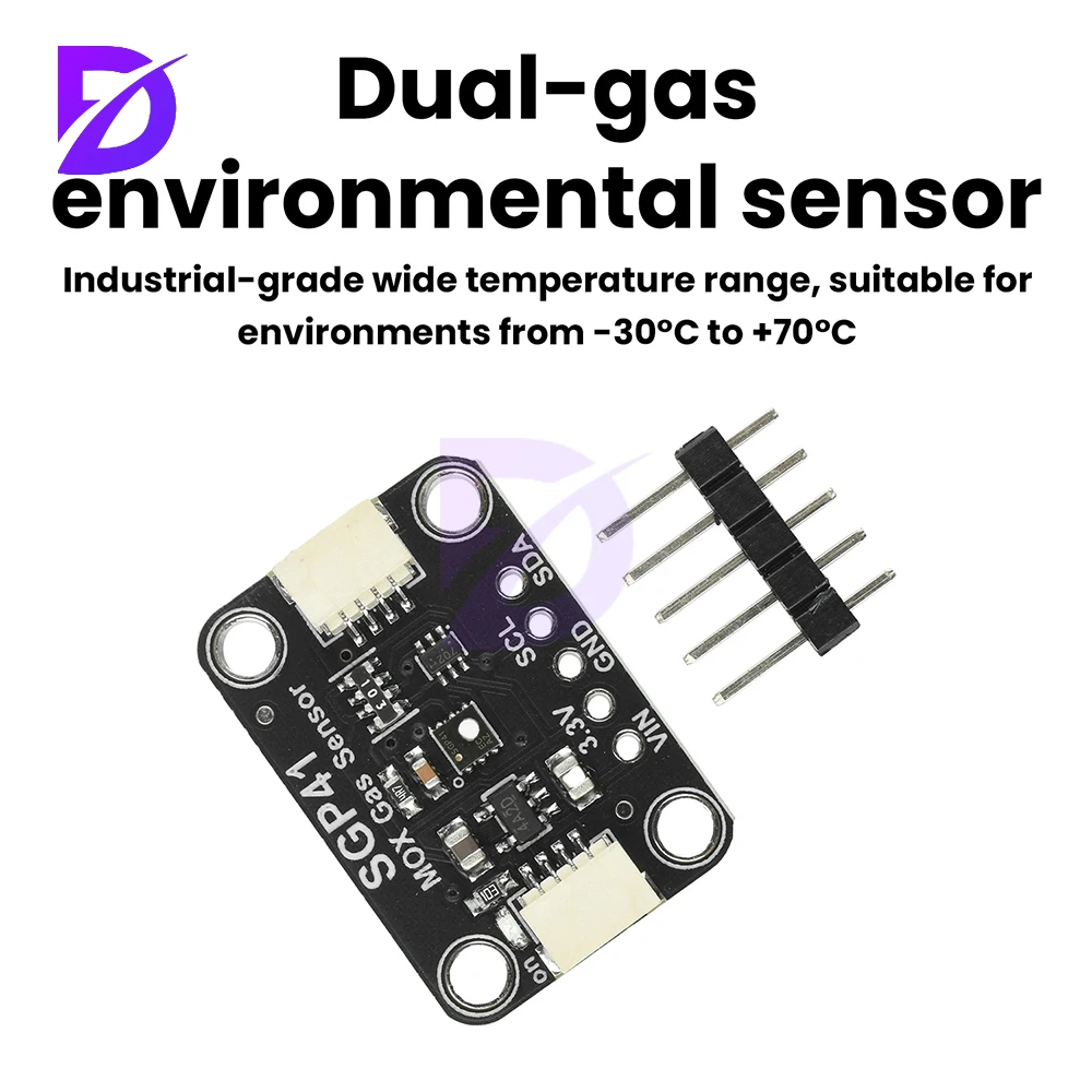 وحدة استشعار جودة الهواء SGP40/SGP41، وحدة استشعار Voc الرقمية، مستشعر بيئة الغاز المزدوج المتوافق مع STEMMA QT/Qwiic