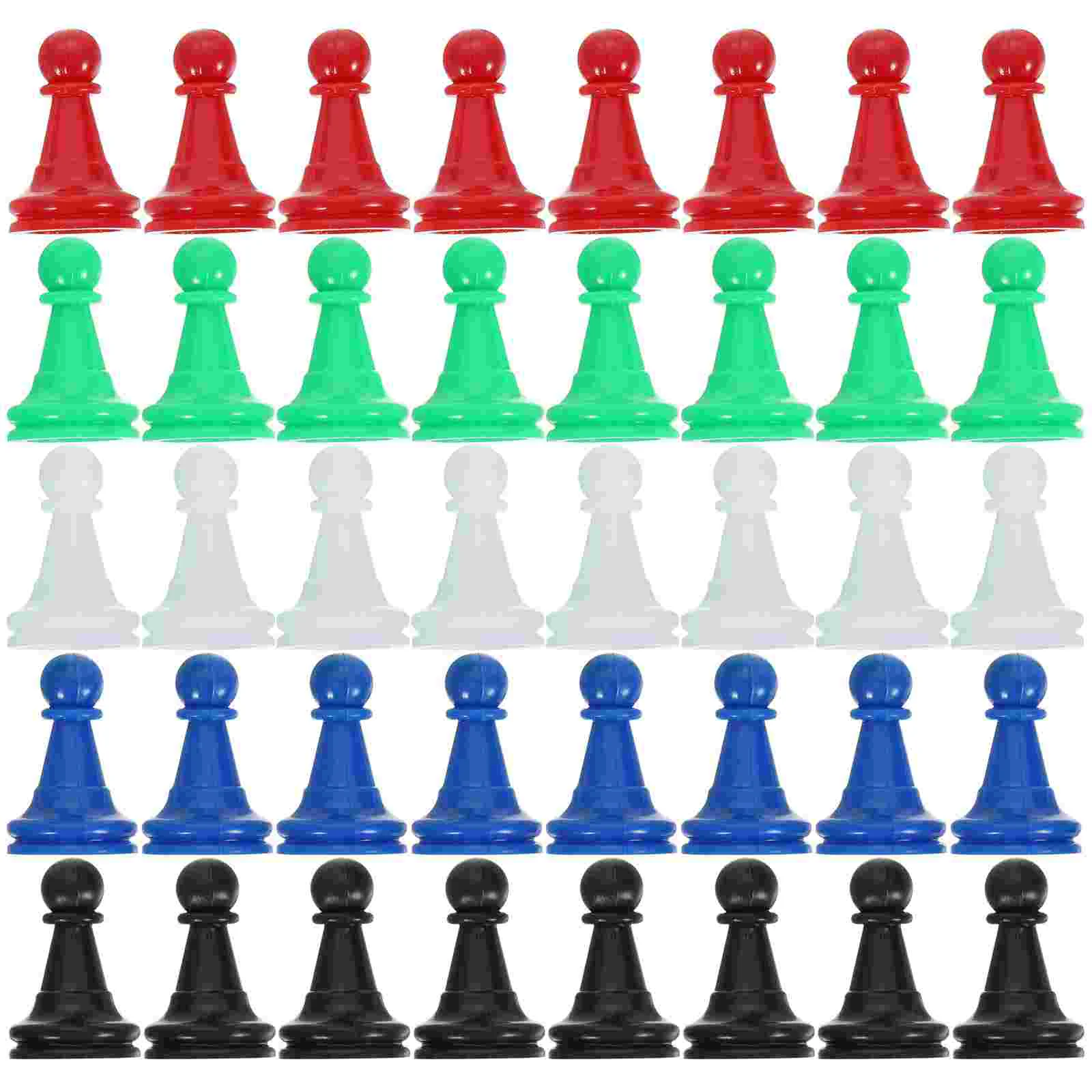 

96 Pcs Game Pawns Hollow Plastic Checkers Educational Toy Board Chess Abs Tabletop Component