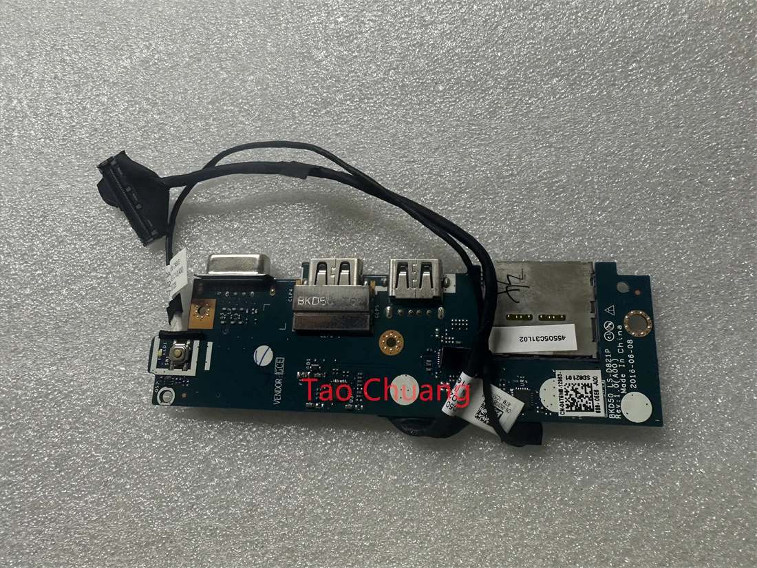 FOR DELL Vostro 15 5568 VGA card reader USB board switch button board 04T5M8 LS-D821P