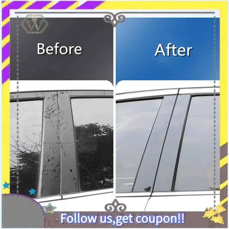 

ABXV-Car Pillars Trim Sticker Decals Driver Passenger Side Front Outer Door Molding For BMW- X6 E71 2009-2014 Accessories