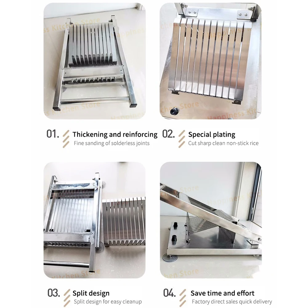 Commercial Manual Sushi Rolling Cutter,Hand-operated Sushi Slicer,Sushi Cutting Machine For 8/10/12-pieces cutting,Sushi Tools