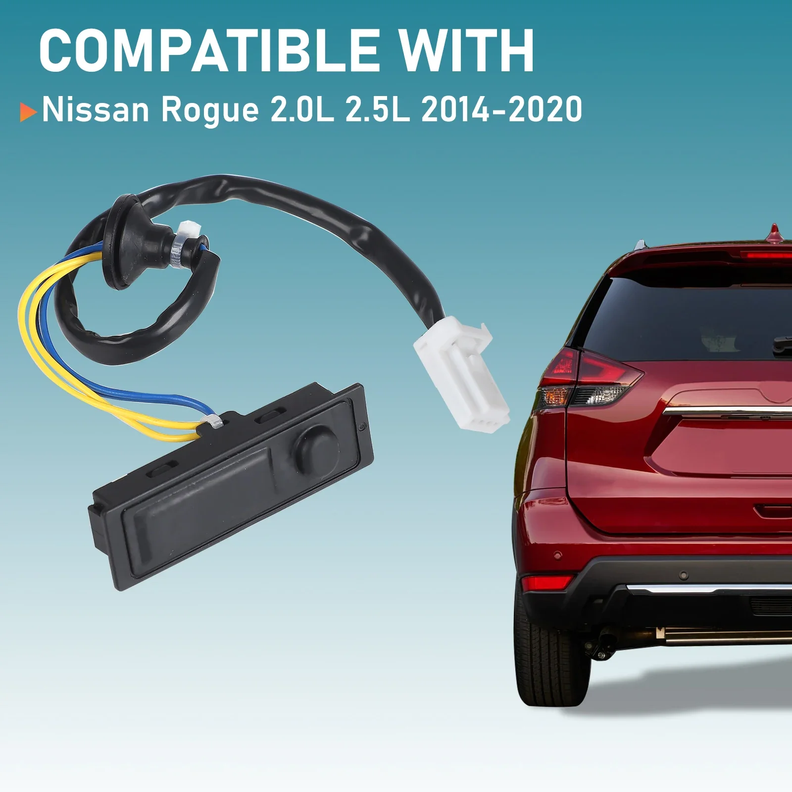 25380-4BA1A 253804BA1A New Rear Hatch Release Switch for Nissan Rogue 2.0L/2.5L 2014-2020 Hatch Trunk Latch LiftGate Switch - Image 6