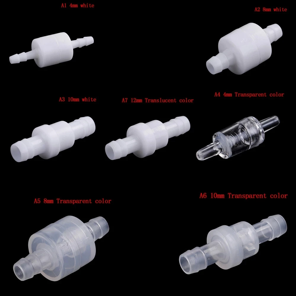 For Fuel Air Liquid For Gas Water 4mm / 6mm / 8mm / 12mm Non-Return Water Stop Valve One-way Lnline Check Valve Valves