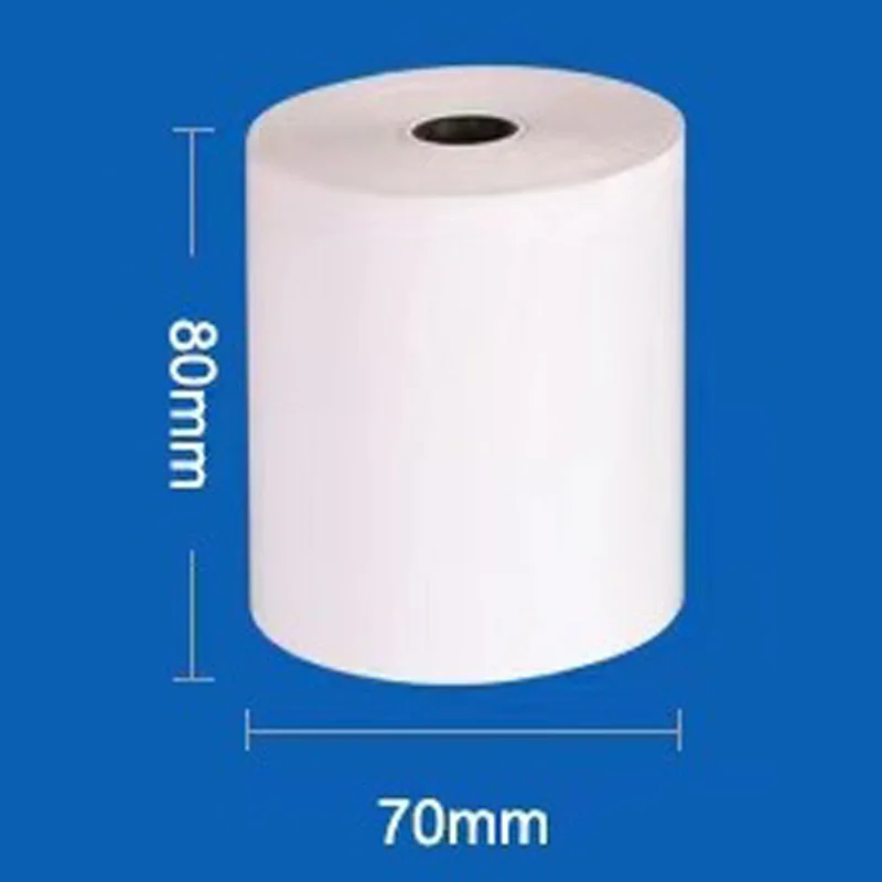 

2 Rolls Thermal paper 80x70 Supermarket cash register paper 80mm food takeout printing paper Bank voucher number paper 80*700