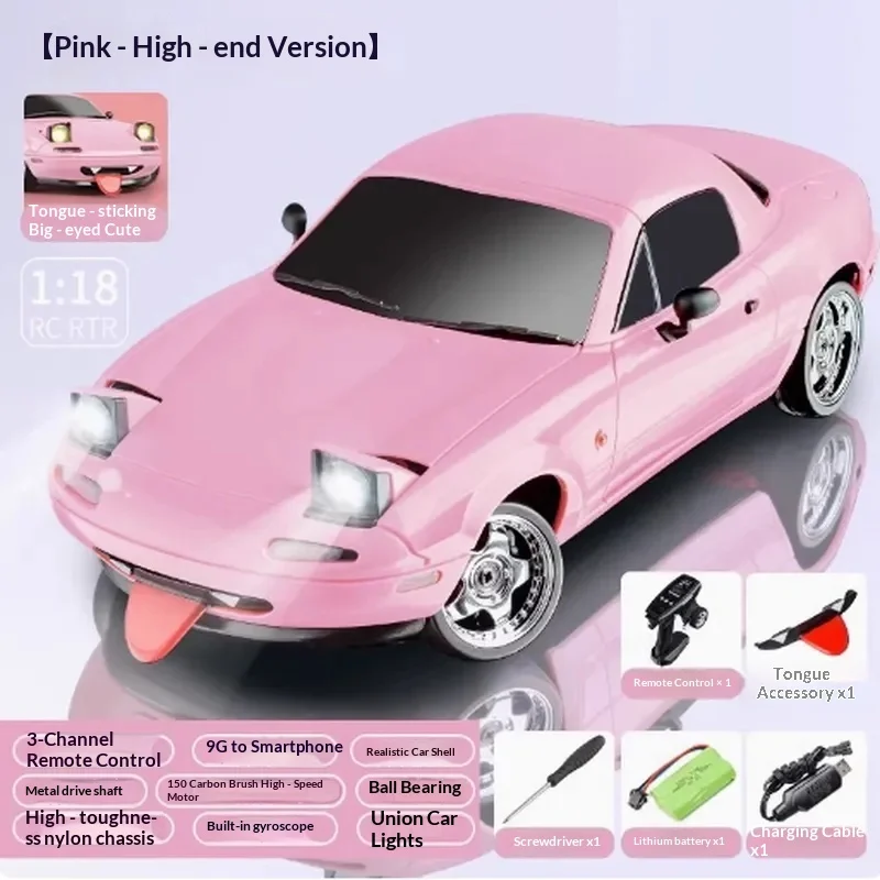 

Hot 1/18 RC Drift Car LD1804 2.4GHz with ESP Gyro LED Lights Full Scale RC Toy Racing Cars For Kids Toy Gift