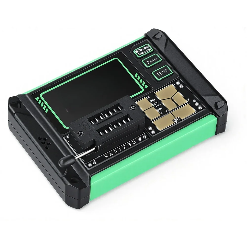 For On-the-go Measurements Black Transistor Tester Automatic Component Detection Tester Battery Polarity Check