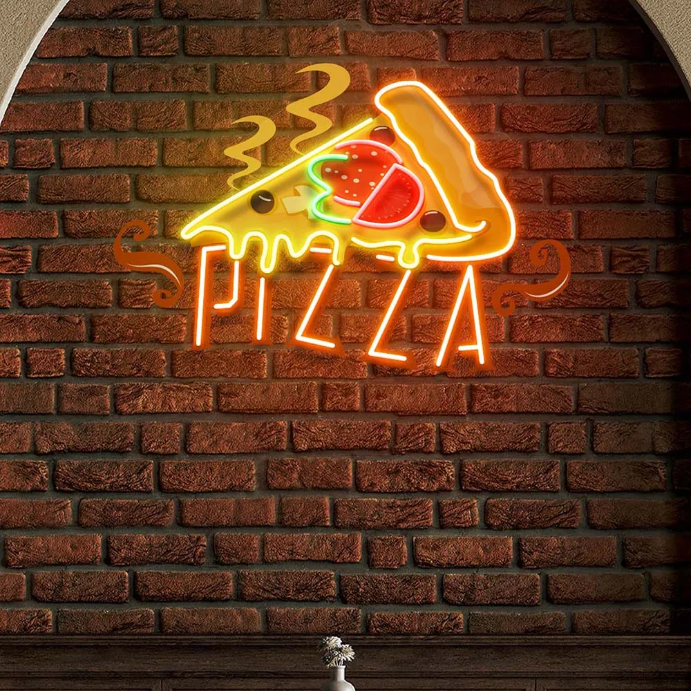 

Pizza Neon Sign for Restaurant Pizza Shop Decoration LED Neon Signs Kitchen Wall Decor Custom Neon Light Pizza Lover's Gifts