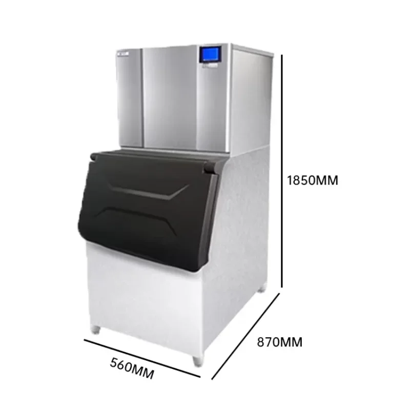 Fully Automatic Blue Light Disinfection Snowflake Ice Maker Machine  Hotel Kitchen Flake Ice Cubes Pump For Home Commercial