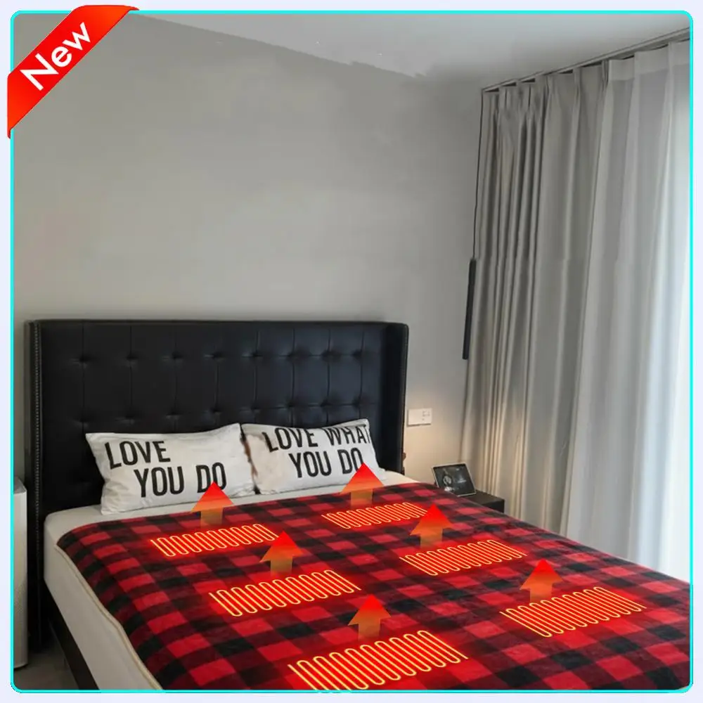 

Outdoor Electric Heating Pads 3 Adjustable Temperature Camping Heating Sleeping Pad with 6 Heating Zones for Hiking Picnic