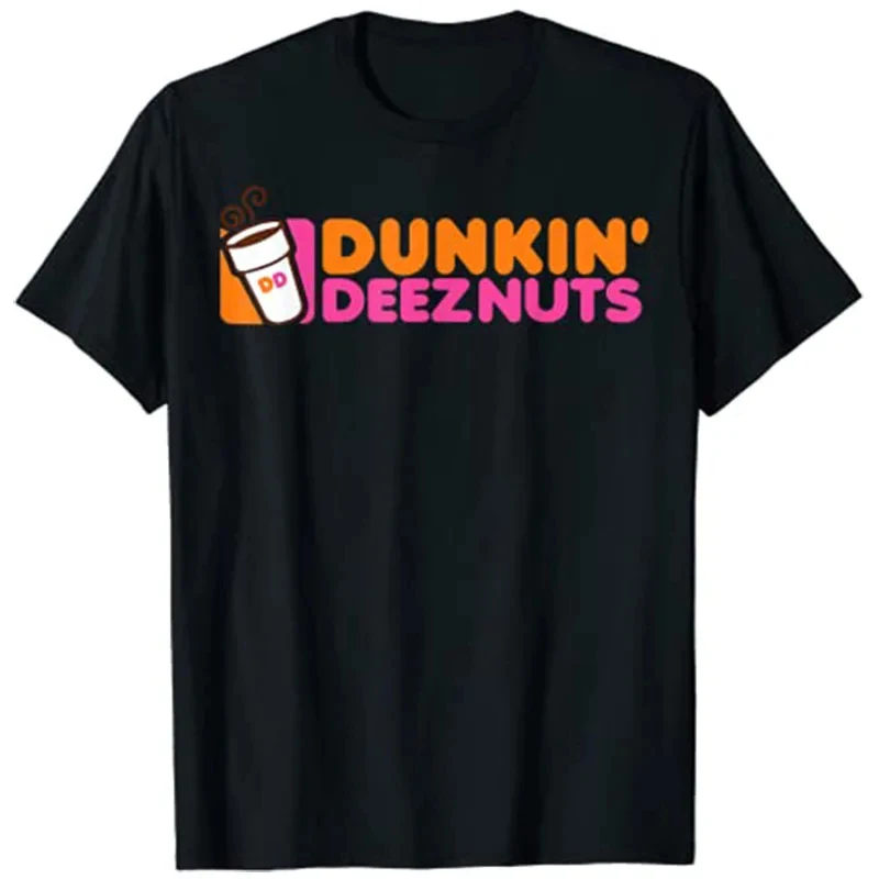 Dunkin Deez Nuts Graphic Casual T-Shirt