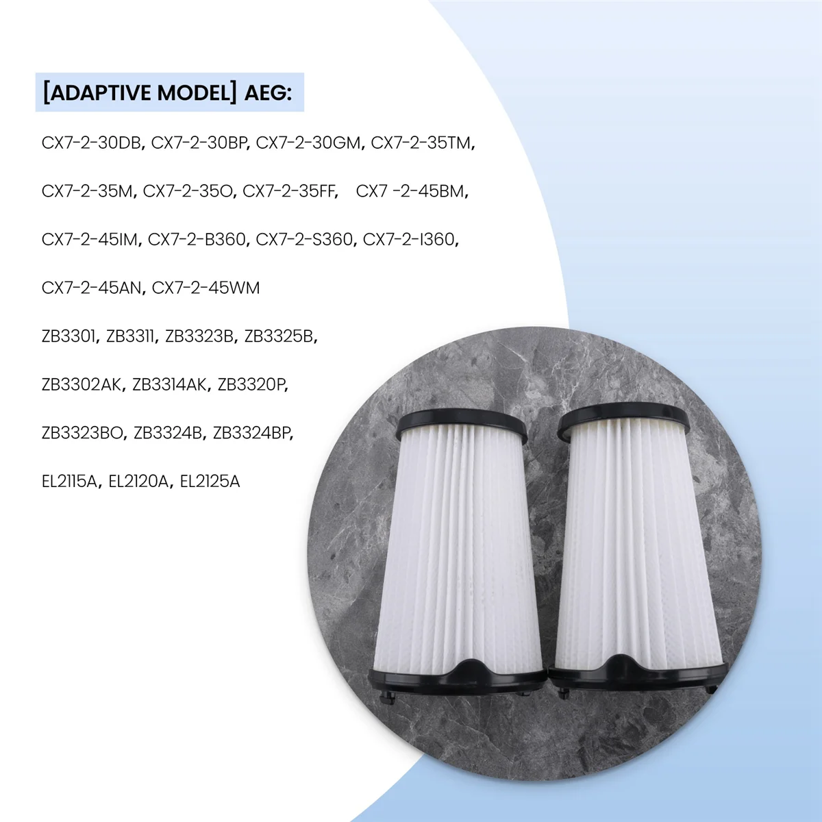 Фильтр ABBR, 2 шт., для Electrolux AEG AEF150, подходит для всех моделей AEG Ergorapido CX7-2 CX7-2-45AN CX7-2-35FFP CX7-2-30GM