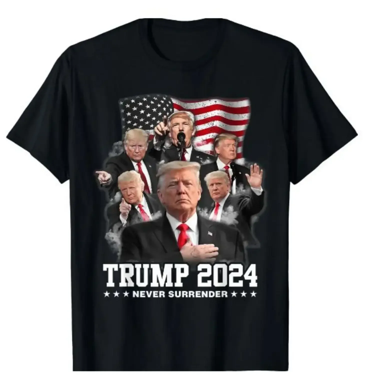 2024 Trump Printed T-shirt Republican Support Pro-Trump Flag Graphic Short Sleeve T Shirt Harajuku Summer Y2k Clothing Tops