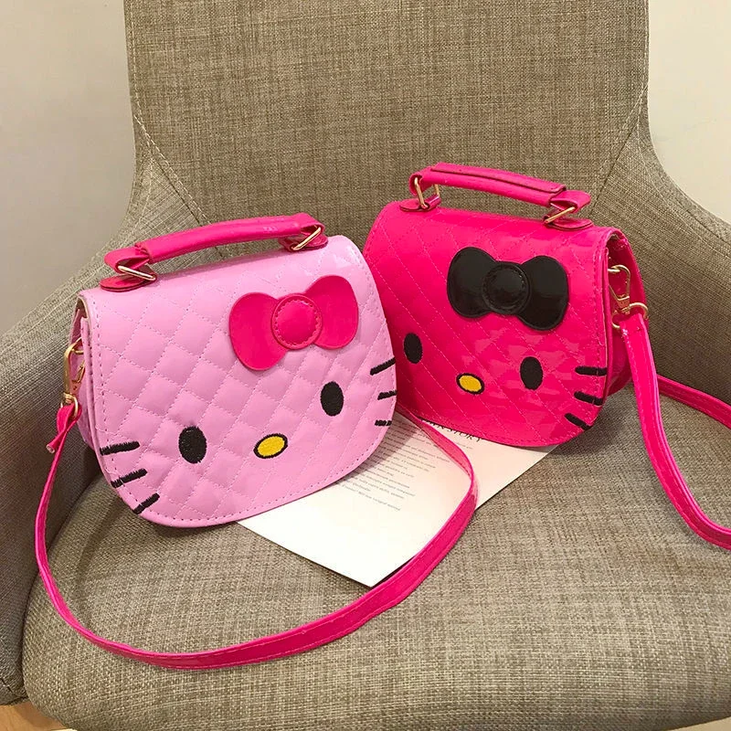 

2024 New Hello Kittys Girls Shoulder Bags Cute Cartoon Waterproof Messenger Bag Fashion Kids Anime Handbag Birthday Gifts