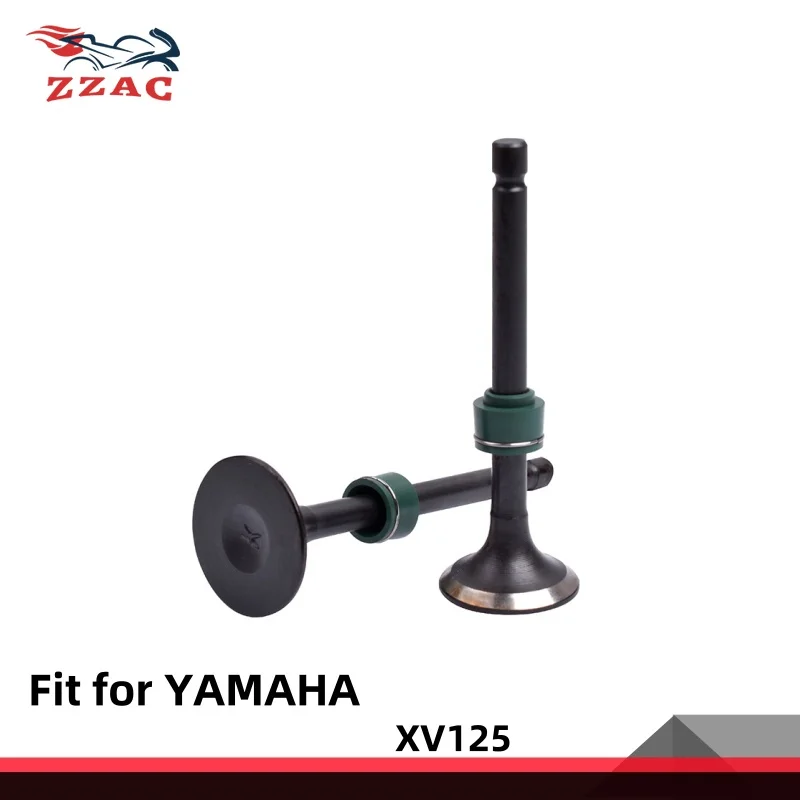 for YAMAHA XV125 Motorcycle Engine Inlet Outlet Intake Valve Exhaust Valve Stem Kit 23.1*65.1*4.96*4.98mm 20*64.95*4.96*4.98mm