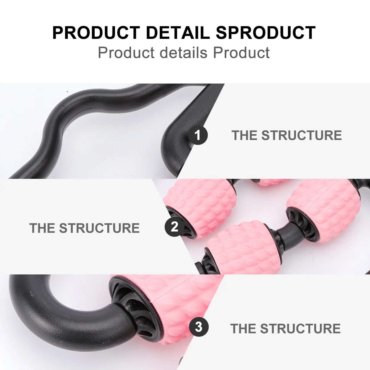 

1 шт. розовый роликовый массажер для расслабления мышц фитнес-палка для расслабления мышц кровообращение облегчение боли фитнес-ролик