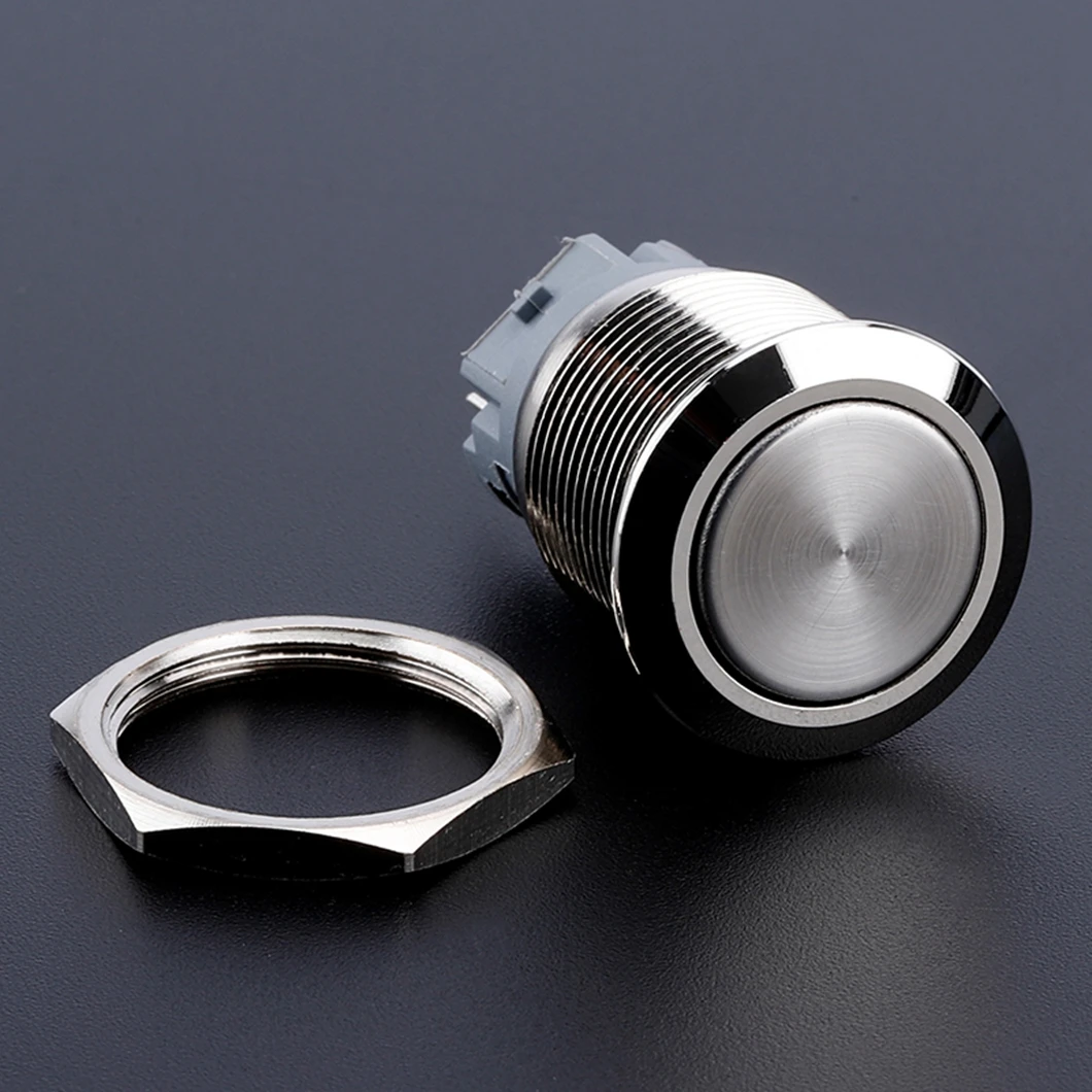 ABILKEEN 22MM 15A Large Current Load Metal Push Button Switch 1NO1NC Momentary/Latching Power Push Button with 3Pin Terminal