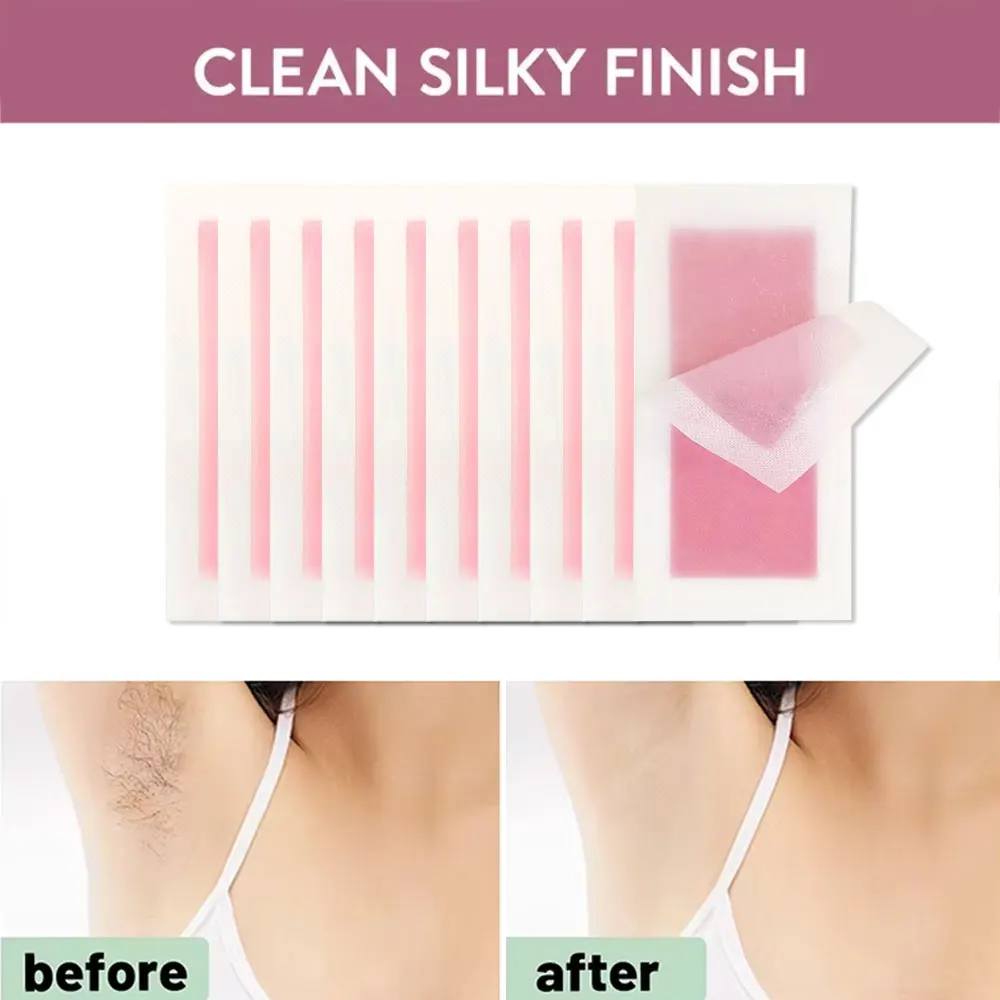10/20/50/100Pcs Depilatory Wax Strips Hair Removal Wax Paper Cold Wax Strips Paper For Face Neck Arm Leg Body Beauty Tools - view 3