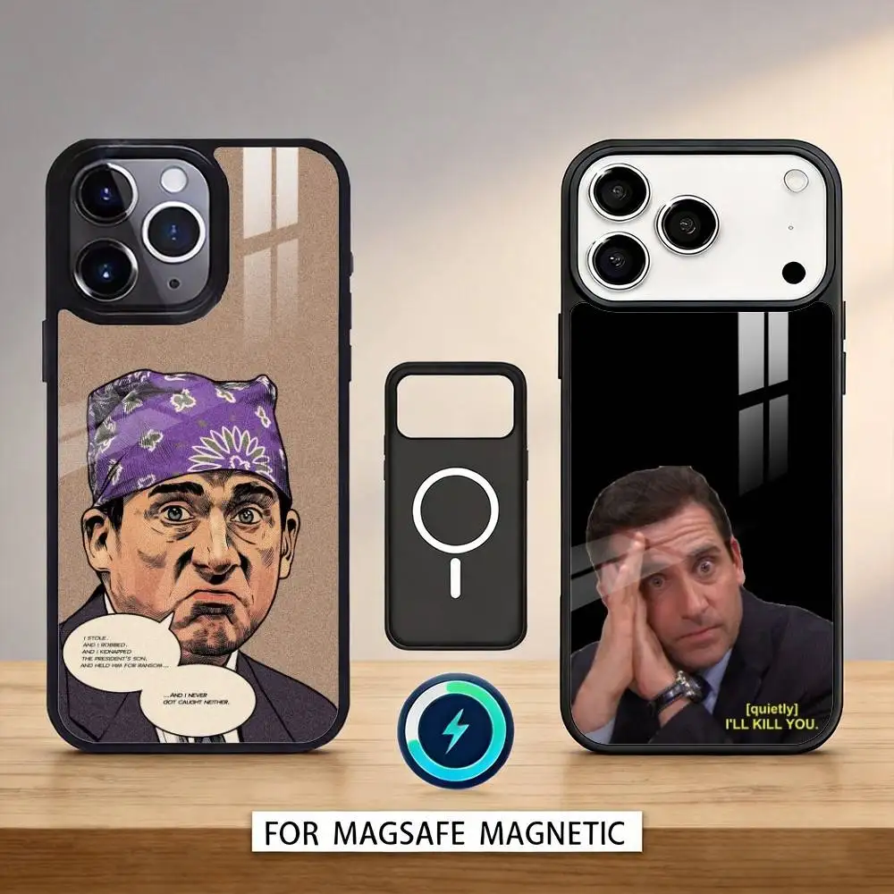 

M-Michael S-Scott The O-Office Phone Case Magnetic For iPhone17 16 15 14 13 12 Pro Max For Magsafe Wireless Charging Cover