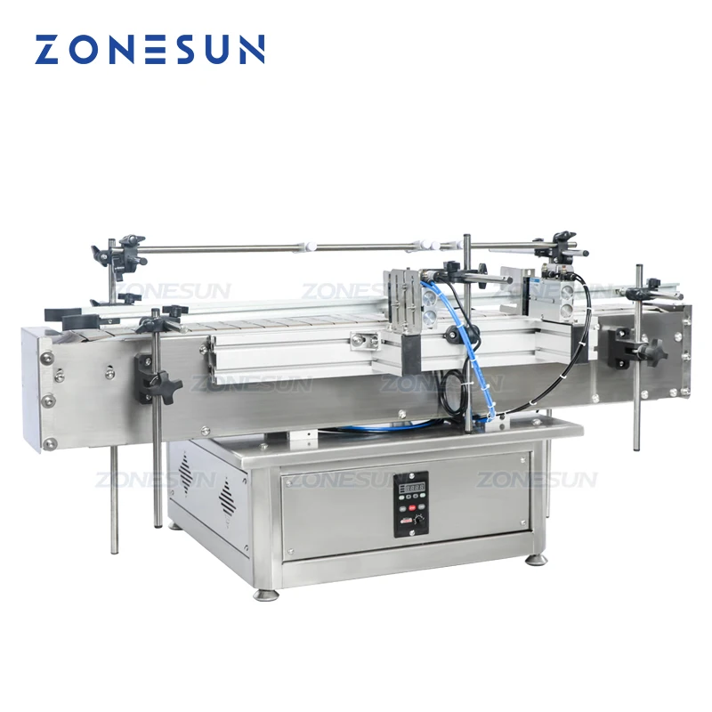 

ZONESUN ZS-CB110 1100mm Automatic Desktop Chains Conveyor Belt For Production Line Transports chain Working Speed Adjustable